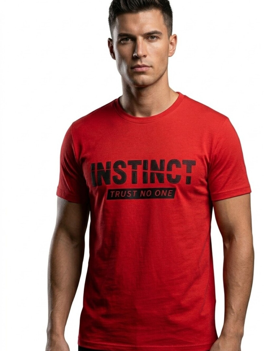 Galaxy By Harvic Red Trust No One Tee Size:S